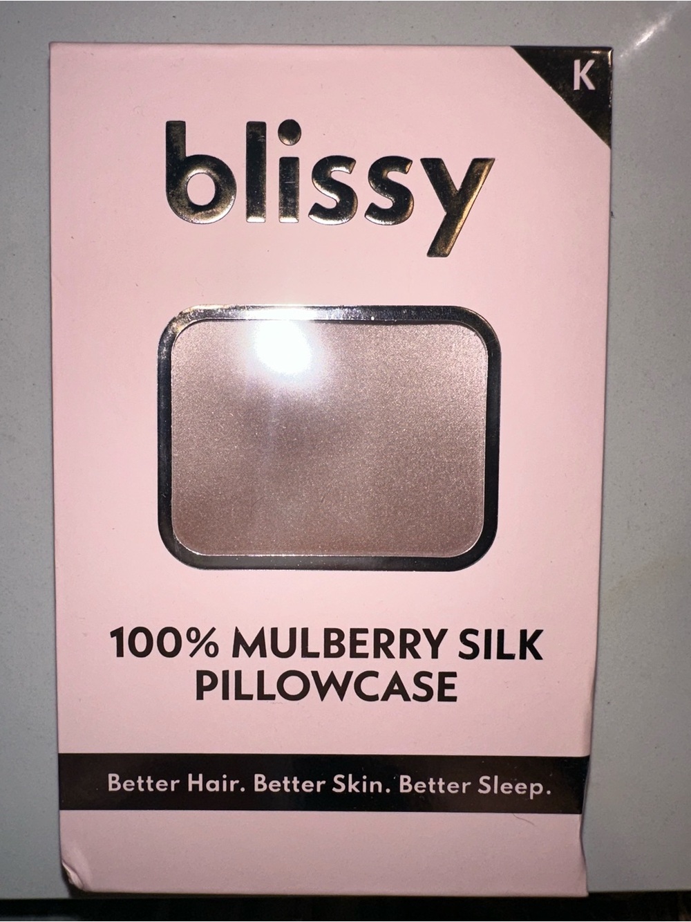 Blissy 100% Mulberry Silk Pillowcase - Pink size King